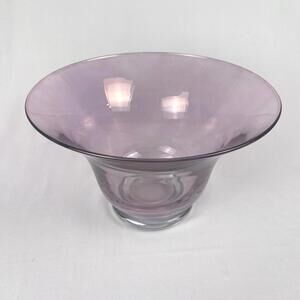 Alexandrite Neodymium Art Glass Bowl - Hand-Blown Purple Vintage Elegance